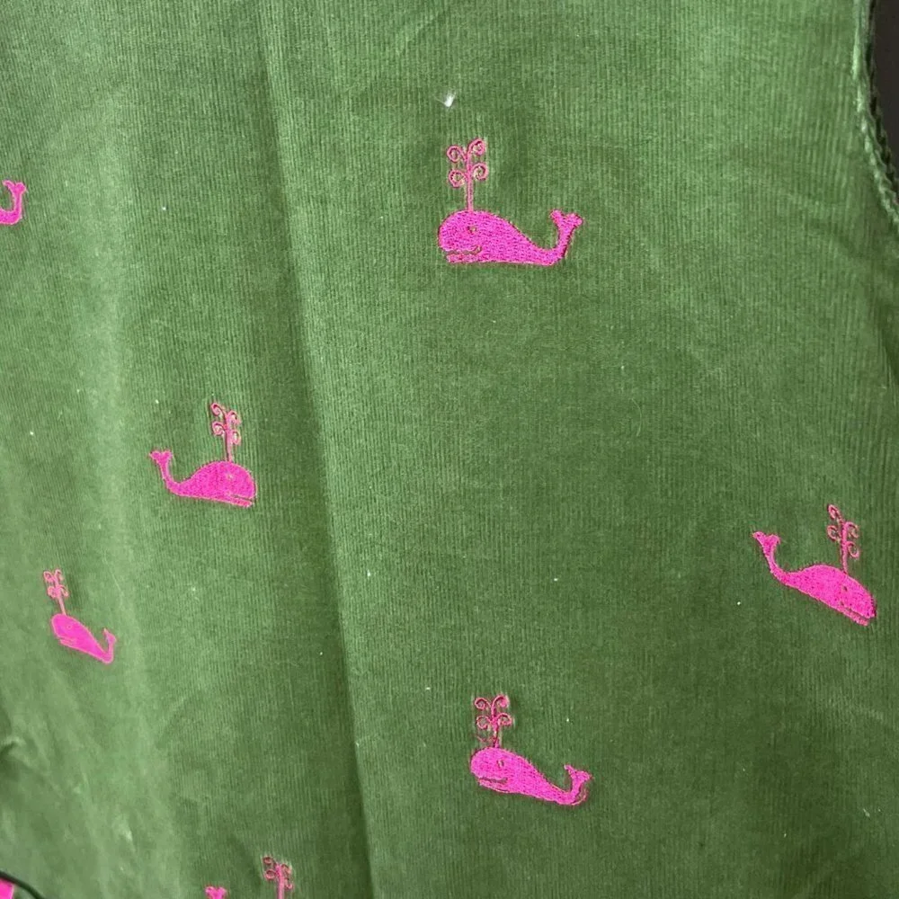 Vintage Pink Whale Lilly Pulitzer Corduroy Jumper/Dress- Size 14‎
